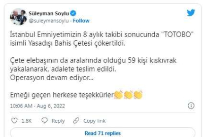 TOTOBO isimli yasa dışı bahis çetesi çökertildi