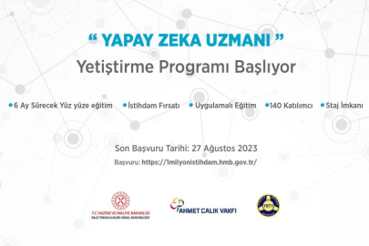 Yapay Zeka Uzmanı Yetiştirme Programı için müracaatlar başladı