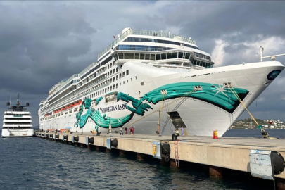 Bodrum'a "Norwegian Jade" kruvaziyeriyle 2 bin 513 yolcu geldi