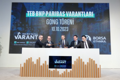 Borsa İstanbul'da Gong TEB BNP Paribas Varantları için çaldı