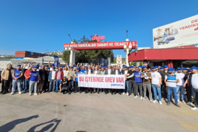 DYO Boya işçileri greve başladı