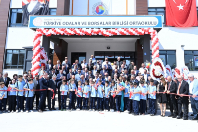 TOBB'dan eğitime destek! Kapaklı TOBB Ortaokulu açıldı