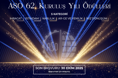 ASO 62. Kuruluş Yılı ödül başvuruları 30 Ekim'de sona eriyor