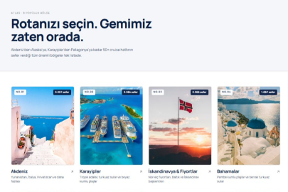 100 binin üzerinde kruvaziyer seçeneği tek platformda buluştu