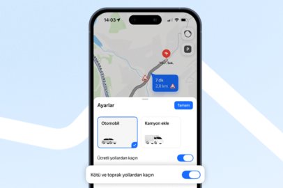 Yandex Maps asfaltsız ve bozuk yollara alternatif rota çiziyor