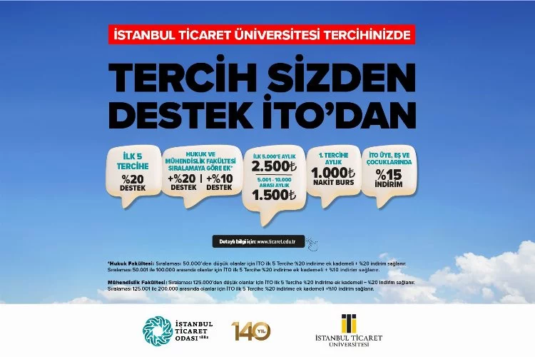 İstanbul Ticaret Üniversitesi tercih yapacak öğrencileri bekliyor