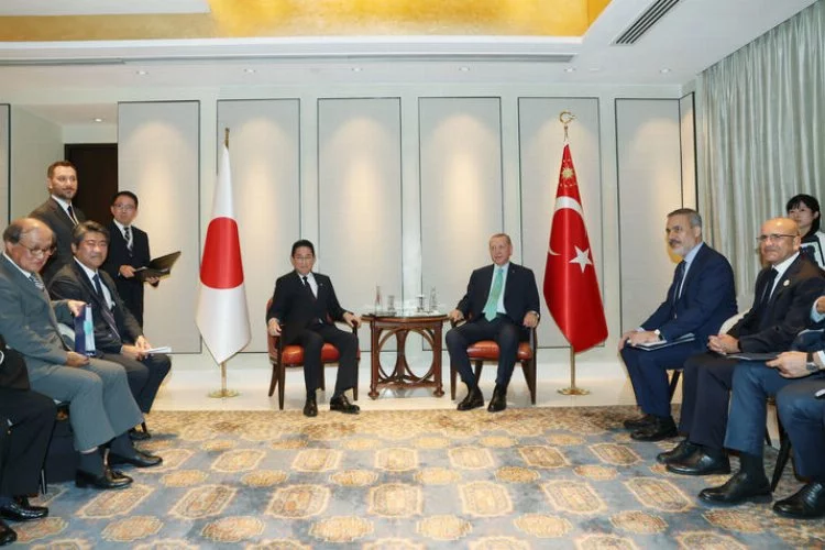 Cumhurbaşkanı Erdoğan, Japonya Başbakanı Kişida Fumio'yu kabul etti